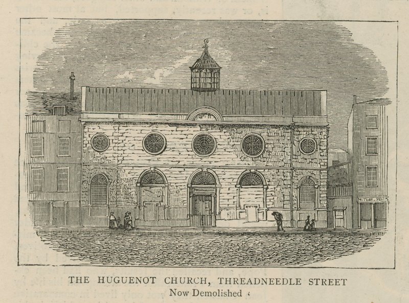 Huguenots Englannissa: Huguenot Church, Threadneedle Street tekijältä English School