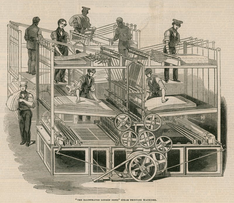 The Illustrated London News -höyrypainokoneet tekijältä English School