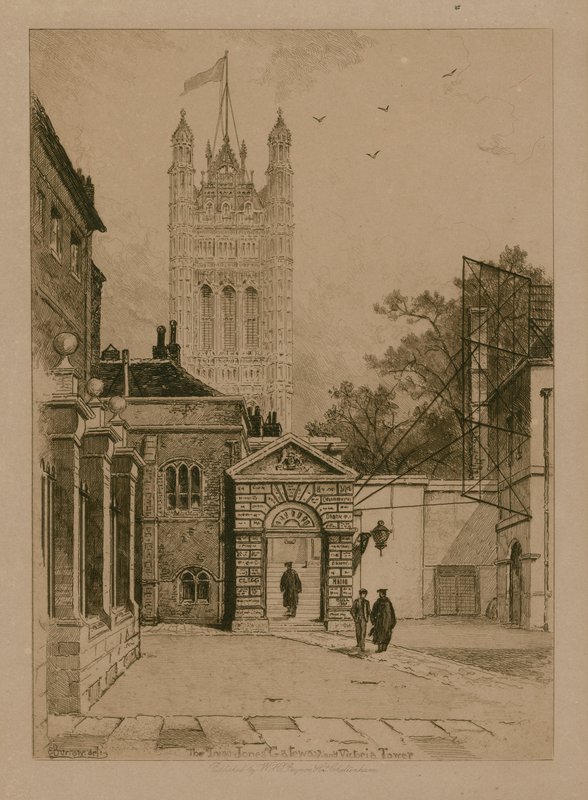 Inigo Jones Gateway ja Victoria Tower Westminster Schoolissa tekijältä English School