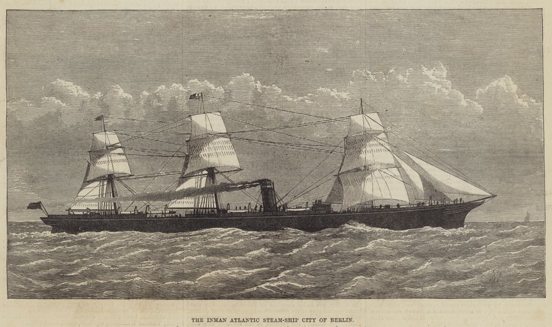 The Inman Atlantic Steam-Ship City of Berlin (kaiverrus) tekijältä English School
