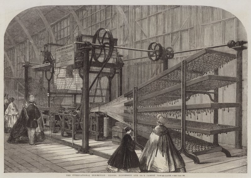 Kansainvälinen näyttely, Messers Henderson ja yhtiön Carpet Power-Loom (kaiverrus) tekijältä English School