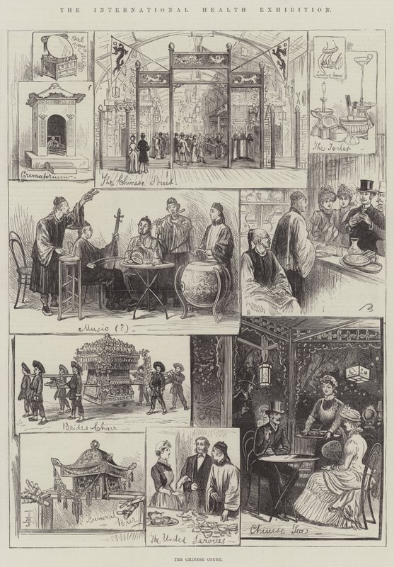 Kansainvälinen terveysnäyttely, Kiinan tuomioistuin (kaiverrus) tekijältä English School