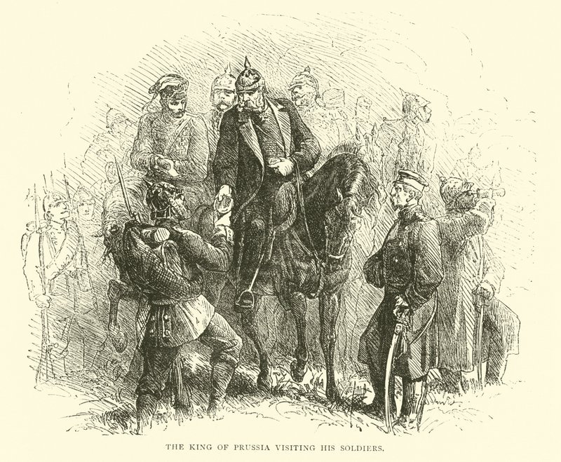 Preussin kuningas vierailemassa sotilaidensa luona, elokuu 1870 tekijältä English School