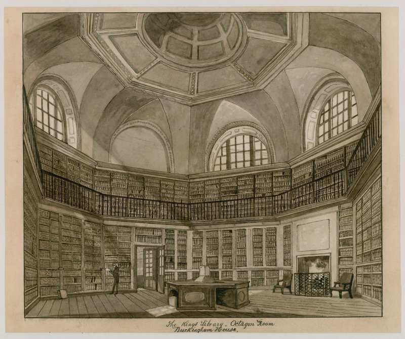Kings Library, Octagon Room, Buckinghamin palatsi (wc paperilla) tekijältä English School