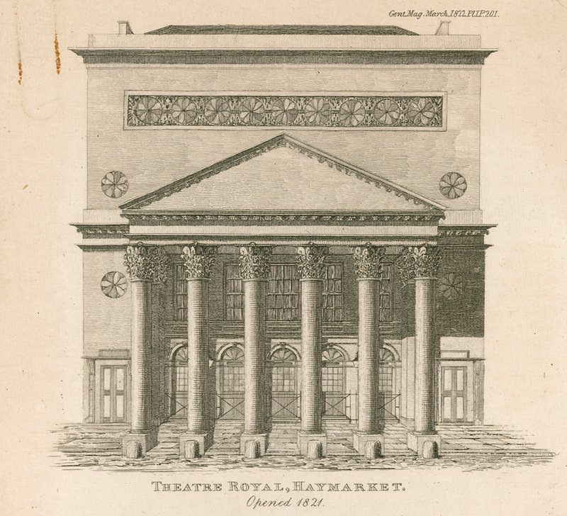 Kings Theatre, Haymarket, Lontoo, avattiin vuonna 1821 tekijältä English School