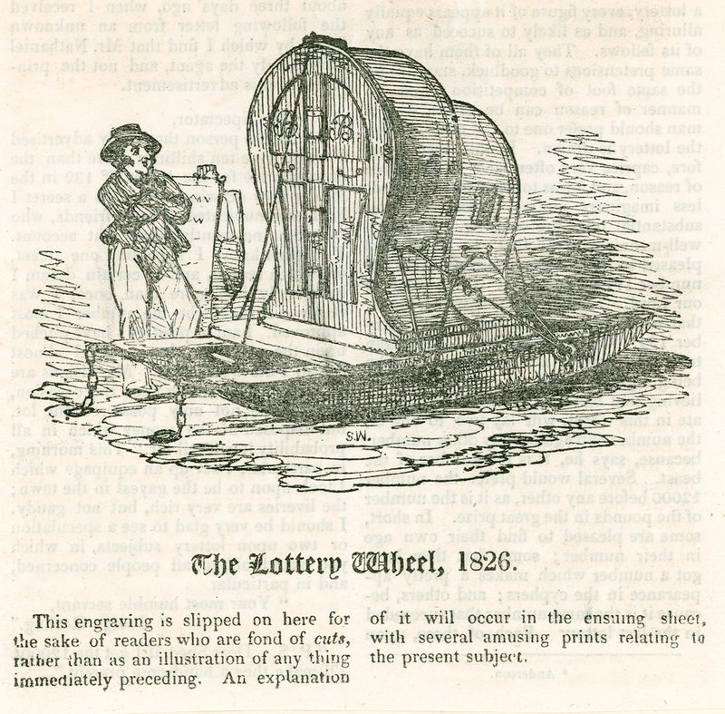 Viimeinen lotto. Lottopyörä, 1826 tekijältä English School