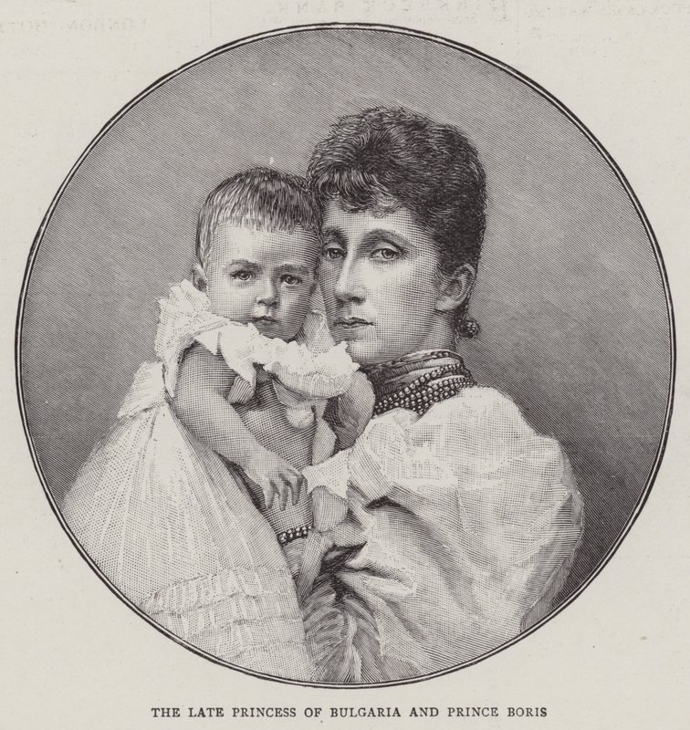 Edesmennyt Bulgarian prinsessa ja prinssi Boris (kaiverrus) tekijältä English School