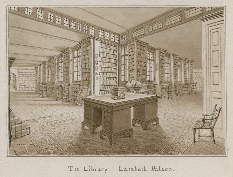 Kirjasto, Lambeth Palace, Lontoo (wc paperilla) tekijältä English School