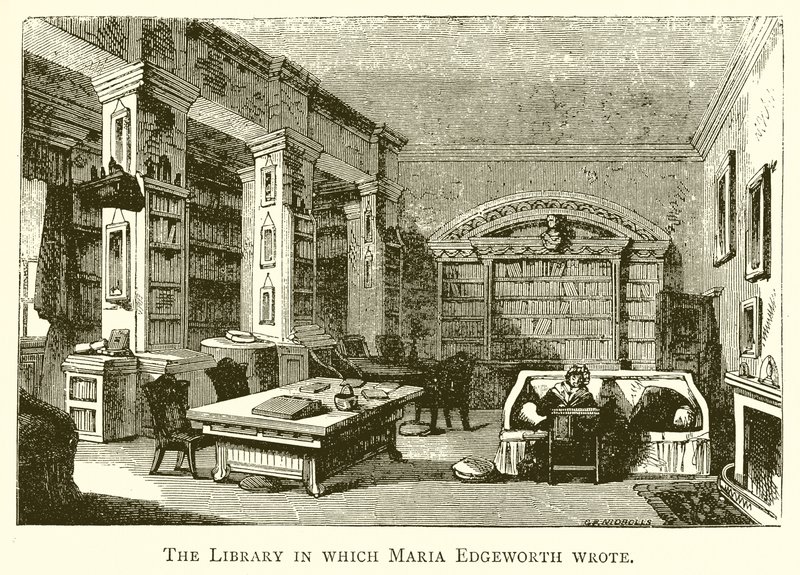 Kirjasto, jossa Maria Edgeworth kirjoitti tekijältä English School