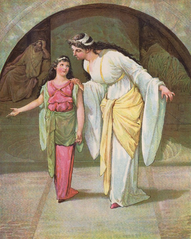 The Little Captive Maid (väri litho) tekijältä English School