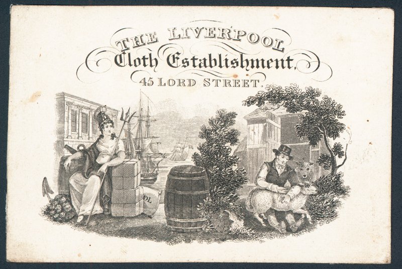 Liverpool Cloth Establishment, kauppakortti tekijältä English School