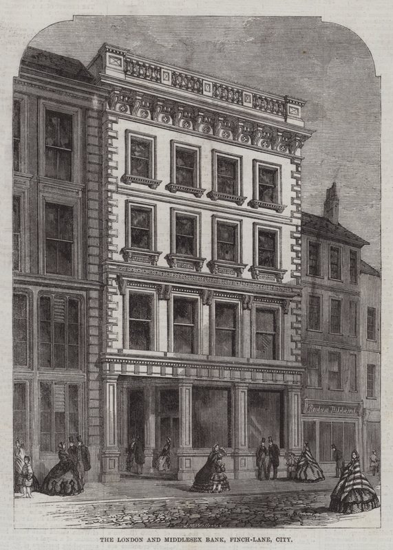 The London and Middlesex Bank, Finch-Lane, City (kaiverrus) tekijältä English School