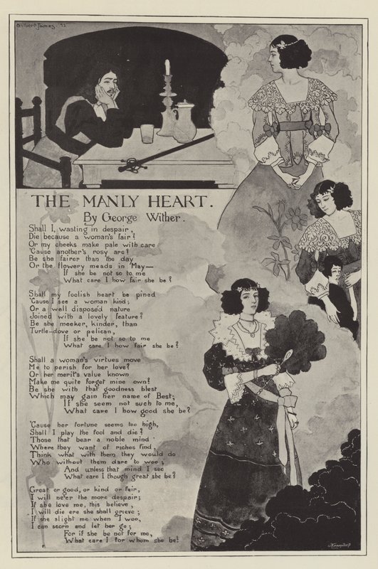 The Manly Heart, kirjoittanut George Wither (litho) tekijältä English School