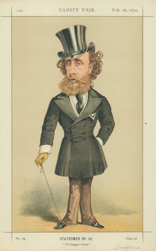 Marquis (John) Townshend, Kerjäläisten ystävä, 26. helmikuuta 1870, Vanity Fair -sarjakuva tekijältä English School