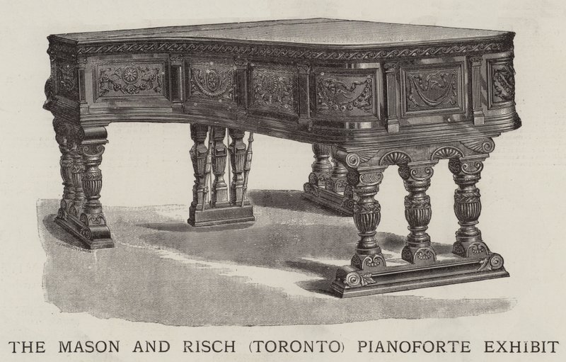 The Mason and Risch (Toronto) Pianoforte -näyttely (kaiverrus) tekijältä English School