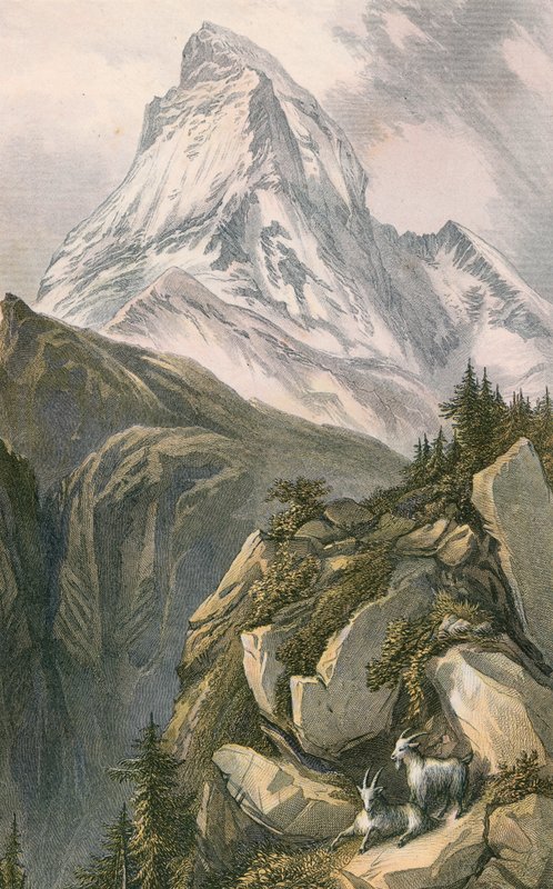 Matterhorn tai Mont Cervin. Ylhäältä Zermatt, Sveitsi tekijältä English School