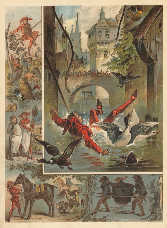 Iloinen narri (chromolitho) tekijältä English School