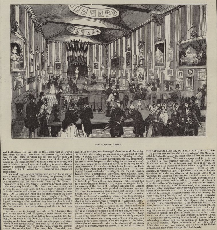 Napoleon-museo, Egyptian Hall, Lontoo (kaiverrus) tekijältä English School