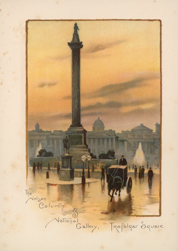 Ang Nelson Column, The National Gallery, Trafalgar Squarefinn tekijältä English School