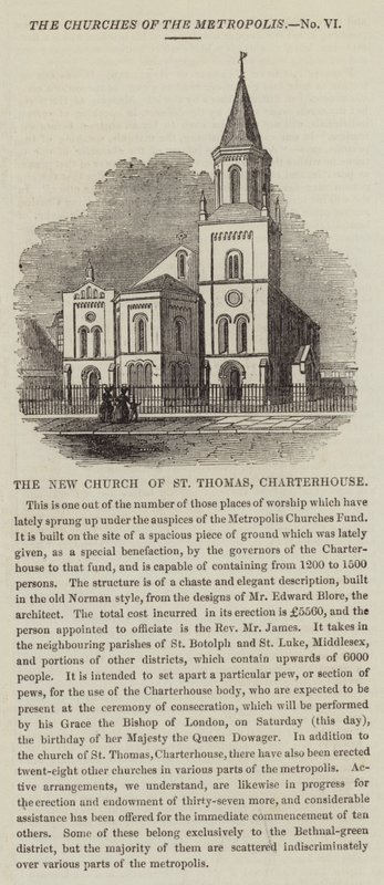 Uusi Pyhän Tuoman kirkko, Charterhouse (kaiverrus) tekijältä English School