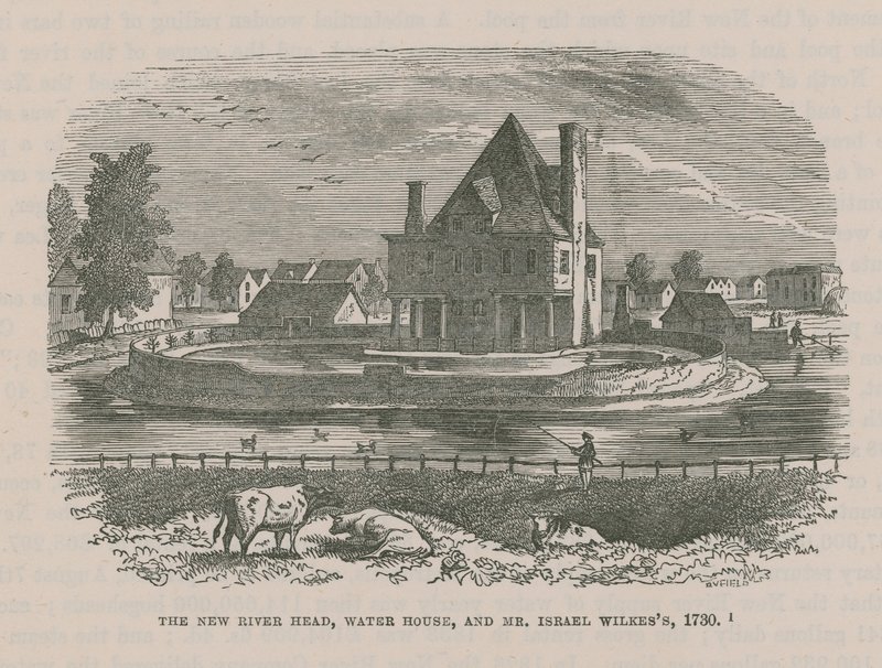 The New River Head, Water House ja herra Israel Wilkess, 1730 tekijältä English School
