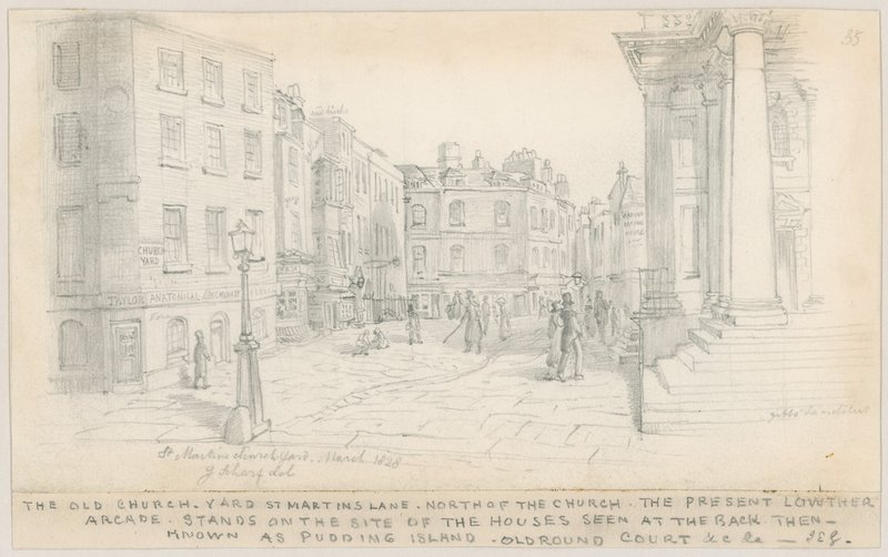 Old Church Yard, St Martins Lane, kirkon pohjoispuolella tekijältä English School