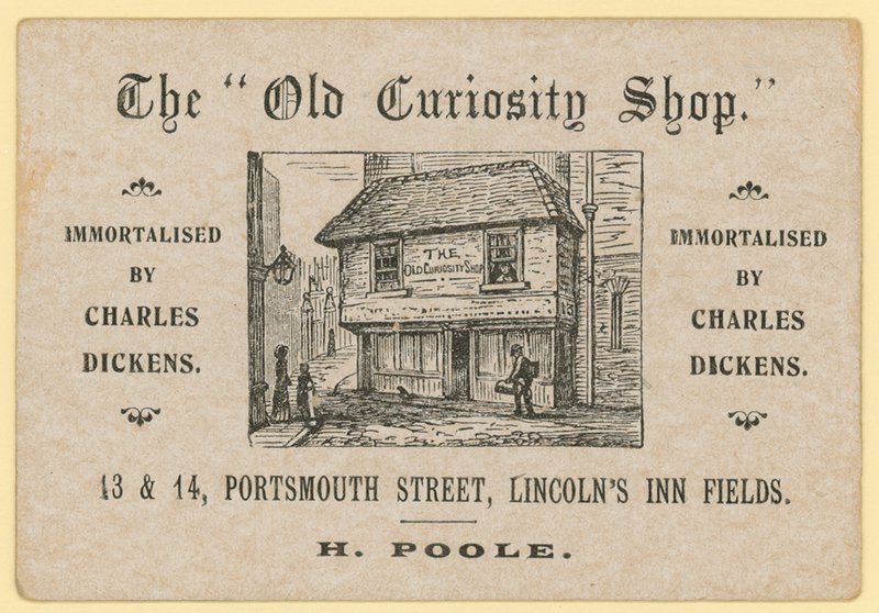 Old Curiosity Shop, Portsmouth Street, Lincolns Inn Fields, Lontoo; Poolen jätepaperin jälleenmyyjä tekijältä English School