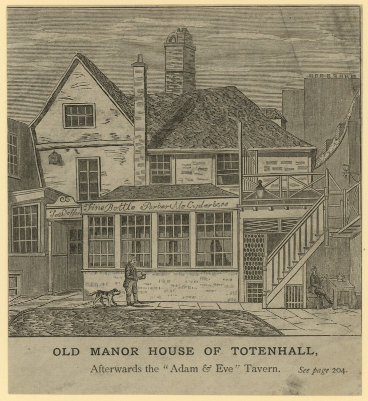 Totenhallin vanha kartano, myöhemmin Adam and Eve Tavern, Lontoo tekijältä English School