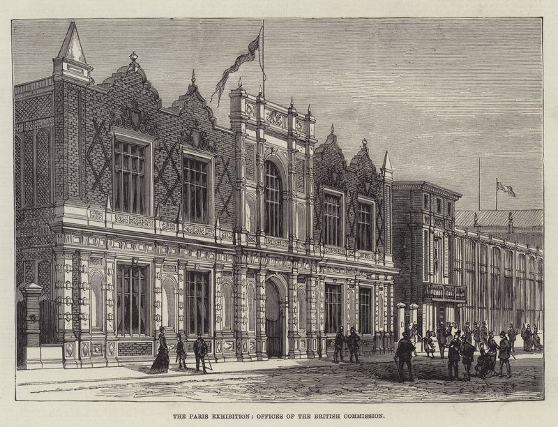 Pariisin näyttely, British Commissionin toimistot (kaiverrus) tekijältä English School