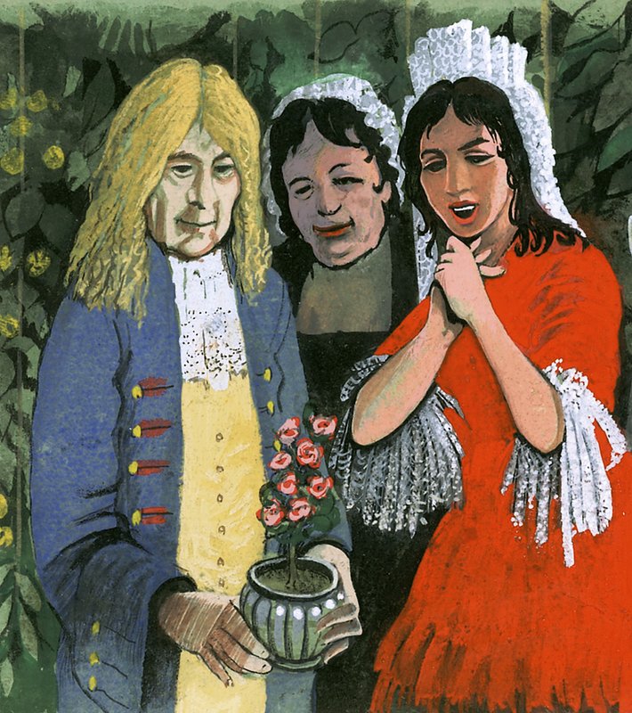 Geraniumin Pelargonium triste -lajike oli erittäin suosittu 1600- ja 1700-luvuilla tekijältä English School
