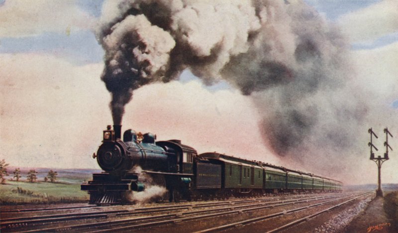 Pennsylvania Limited täydellä nopeudella, Pennsylvania Railroad, USA tekijältä English School
