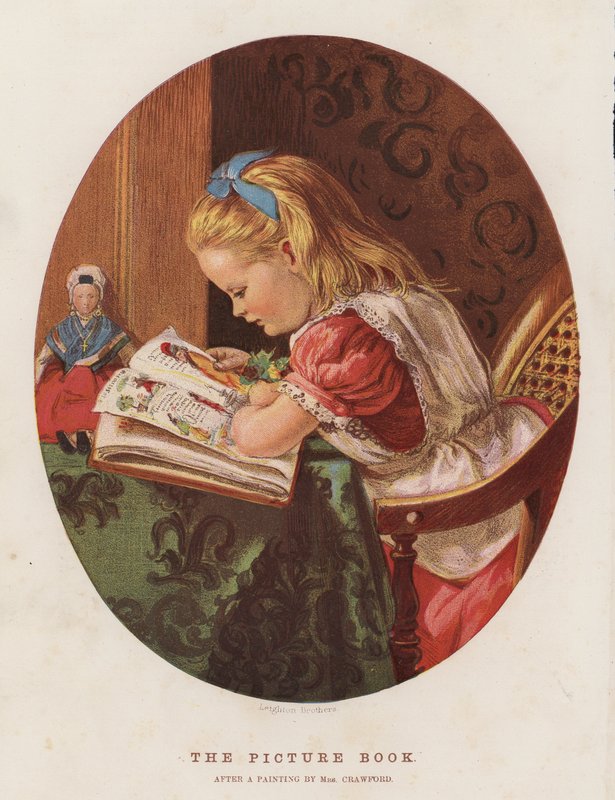 Kuvakirja (värillinen litografia) tekijältä English School