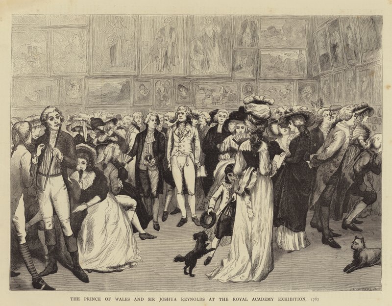 Walesin prinssi ja Sir Joshua Reynolds Royal Academy -näyttelyssä tekijältä English School