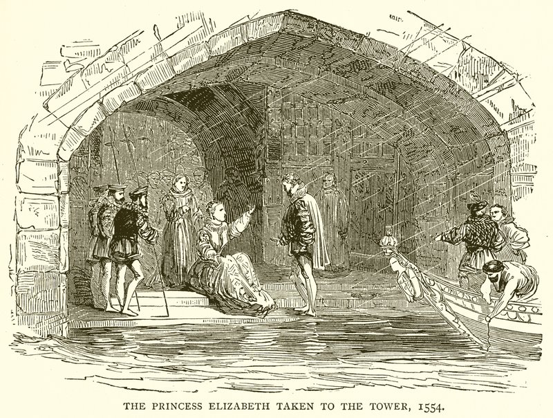Prinsessa Elizabeth vietiin torniin, 1554 tekijältä English School
