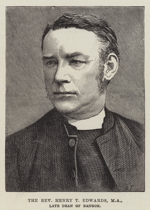 Pastori Henry T Edwards, MA, edesmennyt Bangorin dekaani (kaiverrus) tekijältä English School
