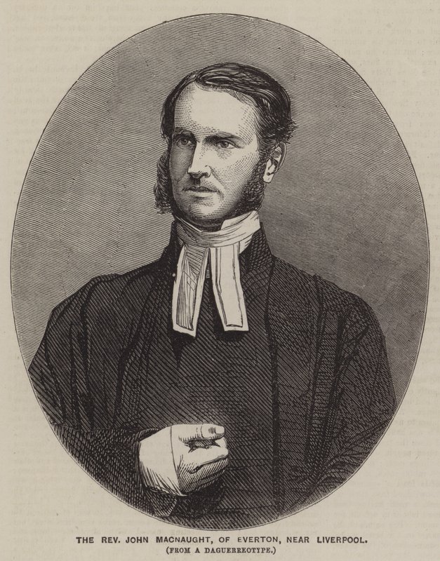 Pastori John Macnaught, Everton, lähellä Liverpoolia (kaiverrus) tekijältä English School