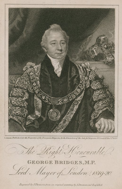 The Right Honorable George Bridges, Lontoon pormestari 1819-20 tekijältä English School
