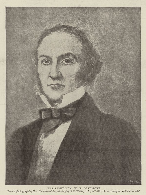 Oikea kunniallinen W E Gladstone (litho) tekijältä English School