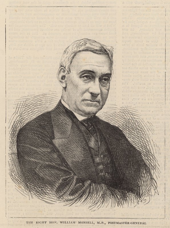 Oikea herra William Monsell, postipäällikkö tekijältä English School