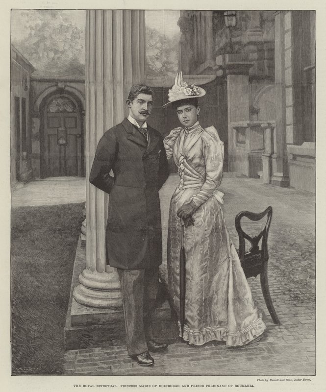 Kuninkaallinen kihla, Edinburghin prinsessa Marie ja Romanian prinssi Ferdinand (kaiverrus) tekijältä English School