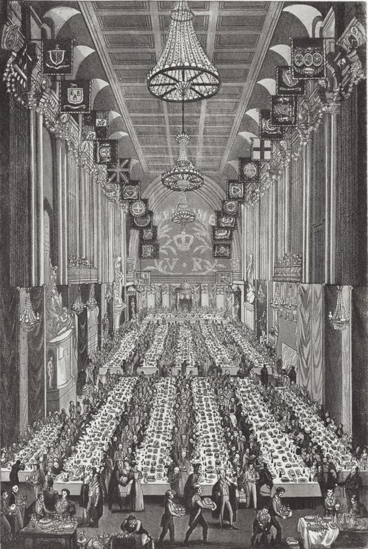 Kuninkaalliset juhlat Guildhallissa 9.11.1837 tekijältä English School