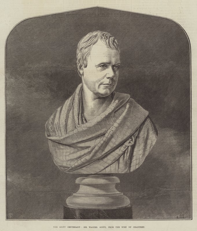 Scottin satavuotisjuhla, Sir Walter Scott, Chantreyn rintakuvasta (kaiverrus) tekijältä English School