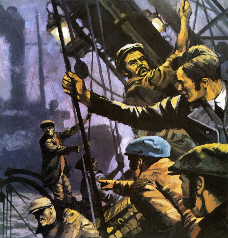 Merisusi. Kuvitus Jack Londonin kirjaan. tekijältä English School