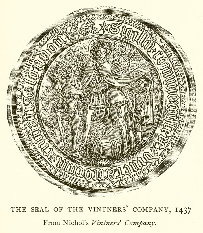 Vintners Companyn sinetti, 1437 tekijältä English School