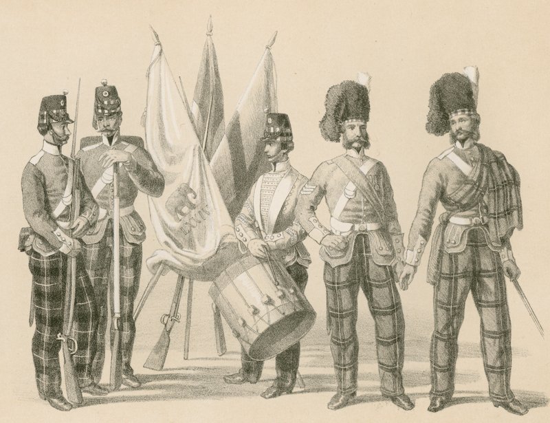Seitsemänkymmentäkakkonen ("Albanyn herttua") ja seitsemänkymmentäneljäs Highlanders tekijältä English School