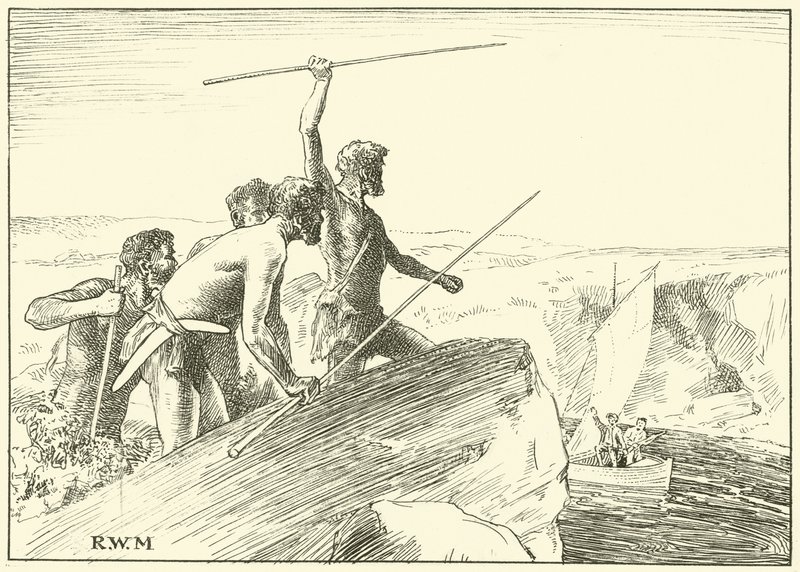 The Shook their Spears at the White Men (muste paperille) tekijältä English School