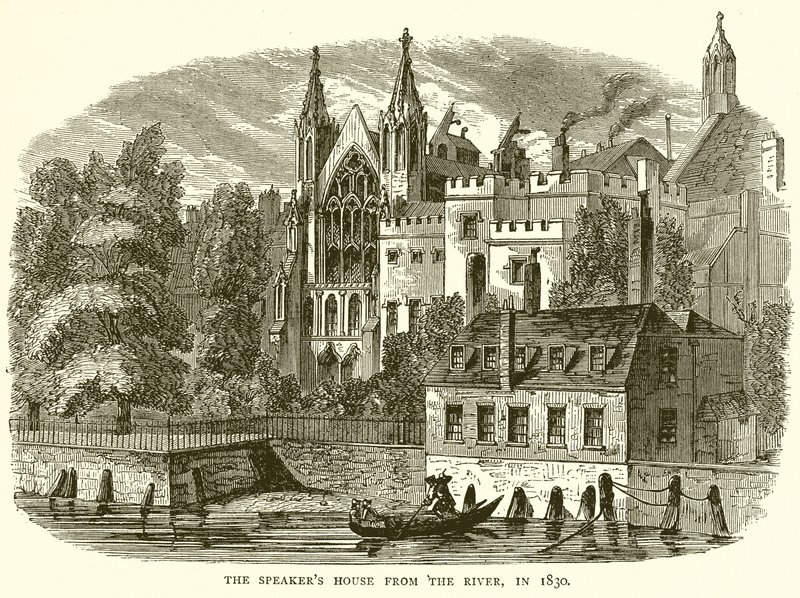 The Speakers House from the River, vuonna 1830 tekijältä English School