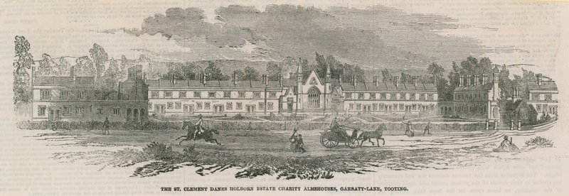 St Clement Danes Holbornin kiinteistön hyväntekeväisyystalot Garratt Lanella tekijältä English School