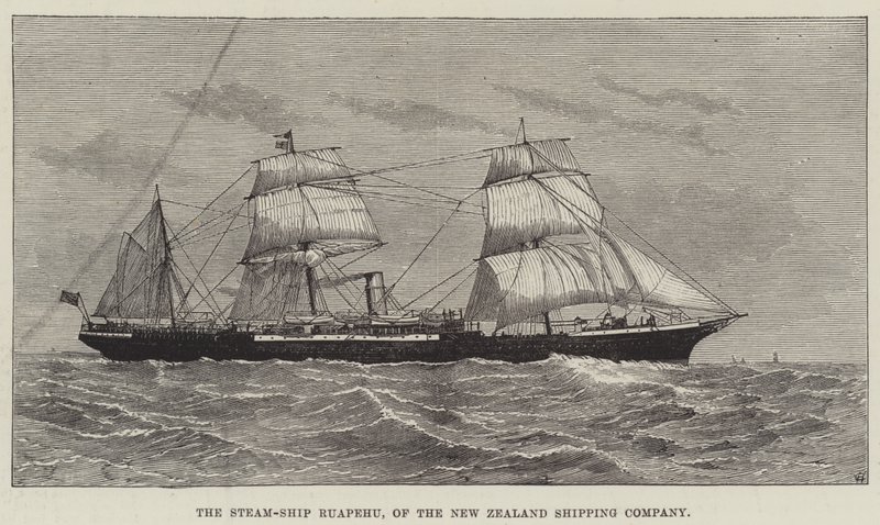 Steam-Ship Ruapehu, New Zealand Shipping Company (kaiverrus) tekijältä English School