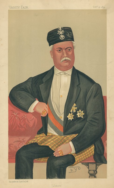 Johorin sulttaani, Johor, 17. lokakuuta 1891, Vanity Fair -sarjakuva tekijältä English School